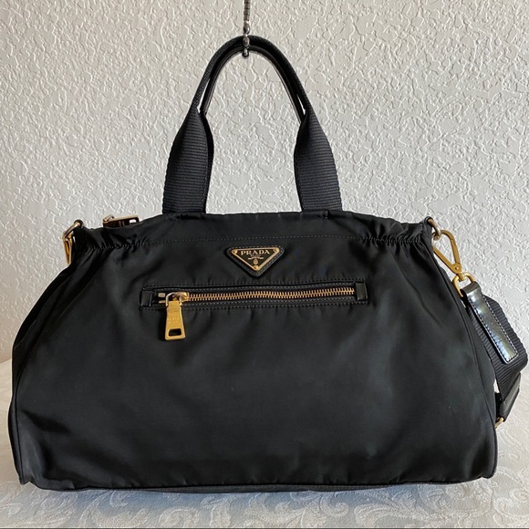 Prada black nylon 2 way Bag - Picture 1 of 16